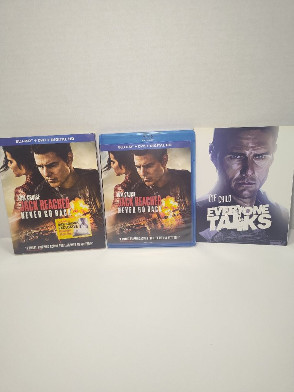 Jack Reacher Never Go Back Blu-ray + DVD Slipcover Booklet Tom Cruise Like New